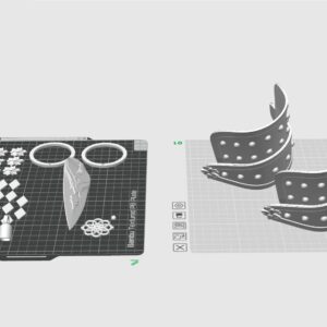 An example of what the 3D Printed plates will look like after printing the Zoey 3D Printed Accessories without chain
