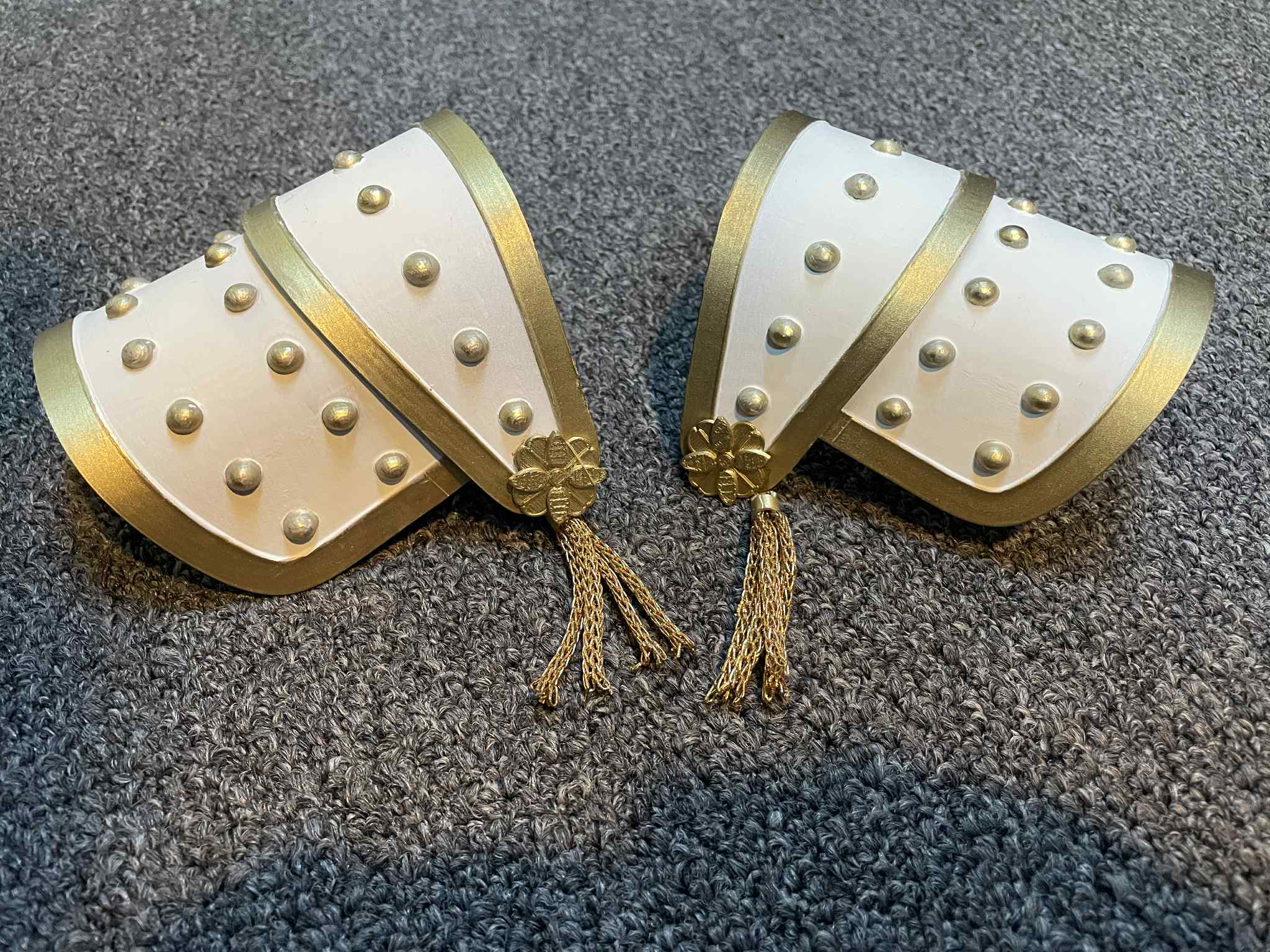 Zoey example painted shoulder pads