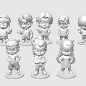 KPOP Demon Hunters White Paintable Craft Figurines