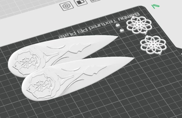 Zoey Throwing Knives (Pair) – K-Pop Demon Hunters (Unpainted, 3D Printed)